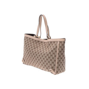 Gucci tote GG leather bag Beige cream Tan canvas